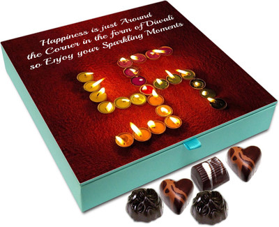 

Chocholik Diwali Gift - Enjoy Your Sparkling Moments On Diwali Chocolate Box - 9pc Truffles(108 g)