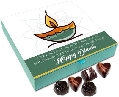 

Chocholik Diwali Gift Box - May This Diwali Bring Endless Joy And Prosperity Chocolate Box - 9pc Truffles(108 g)