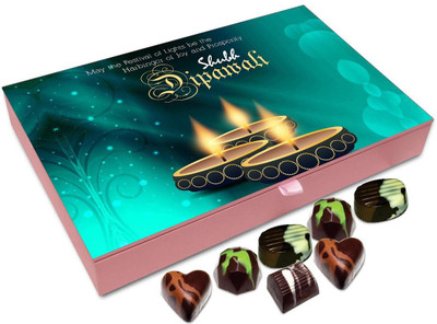 

Chocholik Diwali Gift - May The Festival Of Diwali Be The Harbinger Of Joy Chocolate Box - 12pc Truffles(144 g)