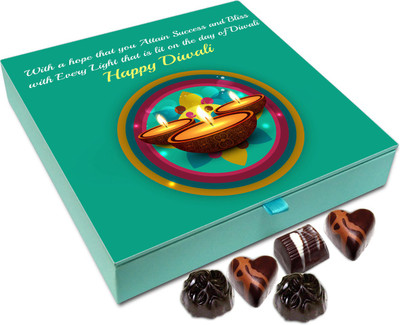 

Chocholik Diwali Gift - I Wish You Attain Lots Of Success This Diwali Chocolate Box - 9pc Truffles(108 g)