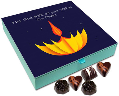 

Chocholik Diwali Gift - May God Fulfill All Your Wishes On This Diwali Chocolate Box - 9pc Truffles(108 g)
