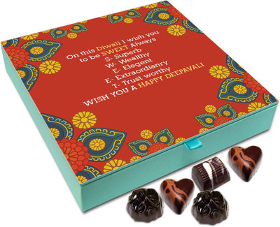 

Chocholik Diwali Gift - On This Diwali I Wish You To Remain Sweet As Always Chocolate Box - 9pc Truffles(108 g)