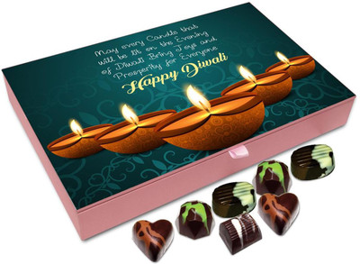 

Chocholik Diwali Gift - May Every Candle Of Diwali Bring Prosperity Chocolate Box - 12pc Truffles(144 g)