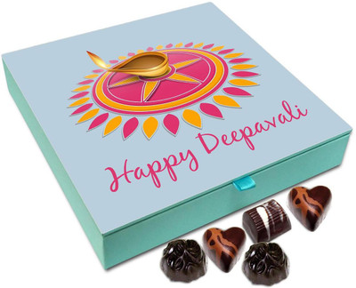 Chocholik Diwali Gift Box - Happy Deepawali To Family Members Chocolate Box - 9pc Truffles(108 g)