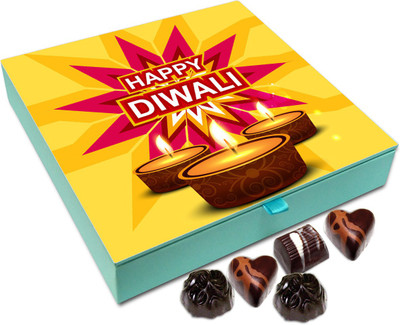 

Chocholik Diwali Gift - Happy Diwali Friends Chocolate Box - 9pc Truffles(108 g)