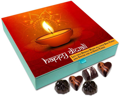

Chocholik Diwali Gift - Let This Diwali Burn All The Bad Times And Enter You In Good Times Chocolate Box - 9pc Truffles(108 g)