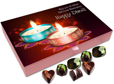 

Chocholik Diwali Gift Box - May This Diwali You Attain Inner Illumination Chocolate Box - 12pc Truffles(144 g)