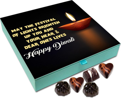 

Chocholik Diwali Gift Box - May The Festival Of Light Brighten Your Life Chocolate Box - 9pc Truffles(108 g)