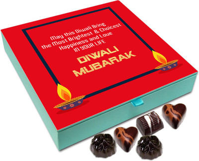 

Chocholik Diwali Gift Box - May This Diwali Bring Brightest Of Happiness In Your Life Chocolate Box - 9pc Truffles(108 g)