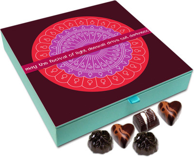 

Chocholik Diwali Gift Box - My Heartfelt Wishes To You Happy Diwali Chocolate Box - 9pc Truffles(108 g)
