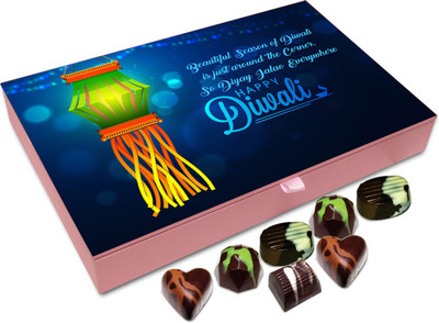 

Chocholik Diwali Gift - Light Candles Everywhere On This Diwali Chocolate Box - 12pc Truffles(144 g)