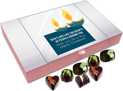 

Chocholik Diwali Gift Box - Wish You All A Very Bright Diwali Chocolate Box - 12pc Truffles(144 g)