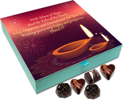 

Chocholik Diwali Gift - Wishing A Very Happy And Beautiful Diwali Chocolate Box - 9pc Truffles(108 g)