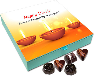 

Chocholik Diwali Gift Box - Diwali Is A Festival Full Of Sweet Memories Chocolate Box - 9pc Truffles(108 g)