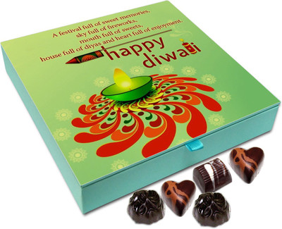

Chocholik Diwali Gift Box - Deepawali The Auspicious Festival Of Light Chocolate Box - 9pc Truffles(108 g)
