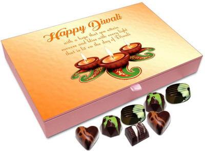 

Chocholik Diwali Gift Box - Hope You Attain Success This Diwali Chocolate Box - 12pc Truffles(144 g)
