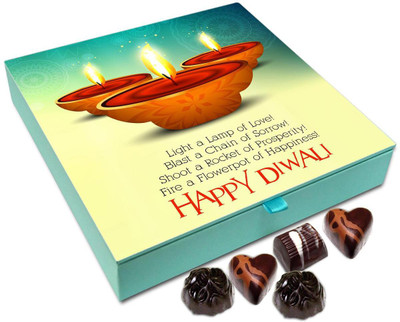 

Chocholik Diwali Gift Box - On This Diwali Light A Lamp Of Love Chocolate Box - 9pc Truffles(108 g)