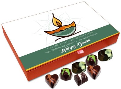 

Chocholik Diwali Gift Box - May This Diwali Bring Endless Joy And Prosperity Chocolate Box - 12pc Truffles(144 g)