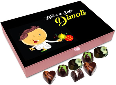 

Chocholik Diwali Gift - Have A Safe And Pollution Less Diwali Chocolate Box - 12pc Truffles(144 g)