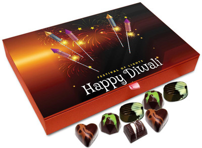 

Chocholik Diwali Gift - Enjoy Festival Of Lights Enjoy Diwali Chocolate Box - 12pc Truffles(144 g)