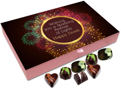 

Chocholik Diwali Gift Box - Wishing A Very Sparkling And Healthy Diwali Chocolate Box - 12pc Truffles(144 g)