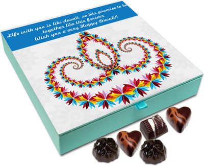 

Chocholik Diwali Gift Box - Life With You Is Amazing Just Like Problem Chocolate Box - 9pc Truffles(108 g)