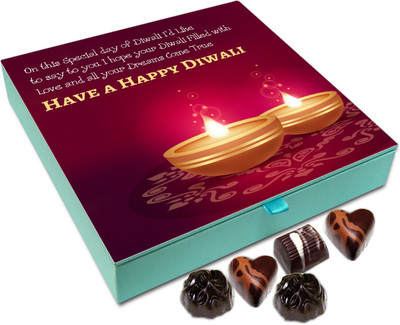 

Chocholik Diwali Gift Box - Hope All Your Dreams Come True this Diwali Chocolate Box - 9pc Truffles(108 g)