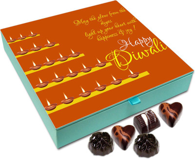 

Chocholik Diwali Gift Box - Wishing That The Glow Of Diwali Diya Light Up Your Life Chocolate Box - 9pc Truffles(108 g)