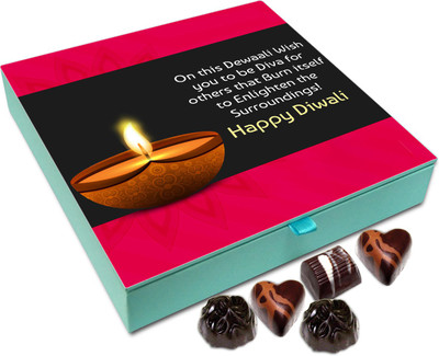 

Chocholik Diwali Gift Box - Light Lamp Of Love Blast Chain Of Sorrow Happy Diwali Chocolate Box - 9pc Truffles(108 g)