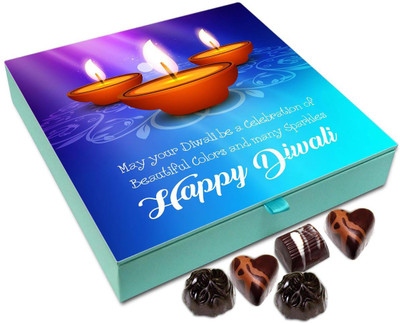 

Chocholik Diwali Gift Box - May Your Diwali Be Celebration Of Beautiful Colors Chocolate Box - 9pc Truffles(108 g)