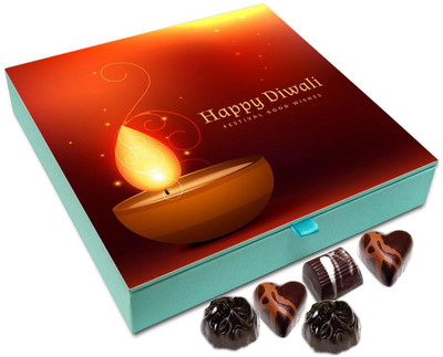 

Chocholik Diwali Gift Box - Good Wishes On Festival Of Diwali Chocolate Box - 9pc Truffles(108 g)