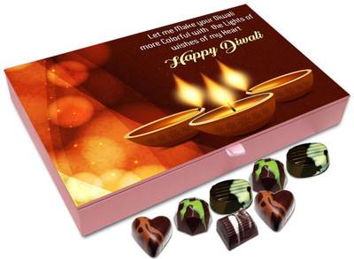 

Chocholik Diwali Gift - Let Me Make Your Diwali More Colorful Chocolate Box - 12pc Truffles(144 g)