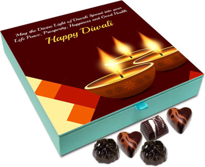 

Chocholik Diwali Gift - May The Divine Diwali Light Spread Happiness In Your Life Chocolate Box - 9pc Truffles(108 g)