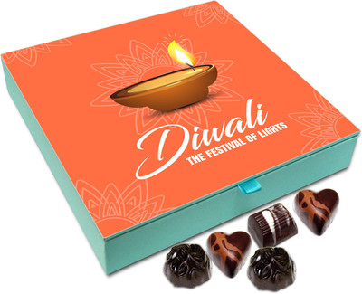 

Chocholik Diwali Gift Box - Diwali The Most Awaited Festival Chocolate Box - 9pc Truffles(108 g)