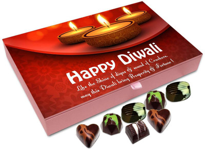 

Chocholik Diwali Gift Box - May The Auspicious Diwali Bring Prosperity And Fortune Chocolate Box - 12pc Truffles(144 g)