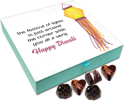 

Chocholik Diwali Gift Box - Festival Of Light Is Just Around The Corner Happy Diwali Chocolate Box - 9pc Truffles(108 g)