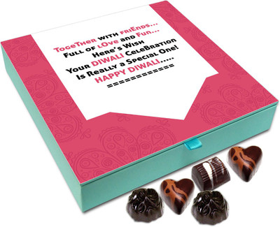 

Chocholik Diwali Gift - Hope Your Diwali Celebration Is Special One Chocolate Box - 9pc Truffles(108 g)