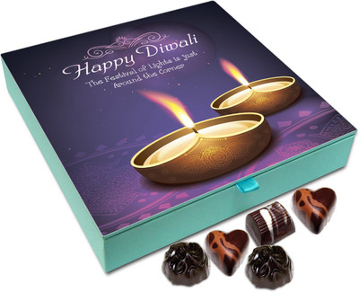 

Chocholik Diwali Gift Box - Happy Deepavali My Friends Chocolate Box - 9pc Truffles(108 g)