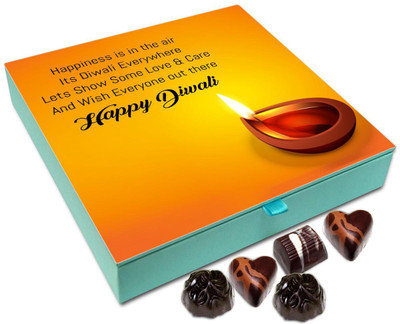 

Chocholik Diwali Gift - Spread Love And Care On This Diwali Chocolate Box - 9pc Truffles(108 g)