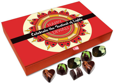 

Chocholik Diwali Gift - Diwali The Festival Of Lights Chocolate Box - 12pc Truffles(144 g)
