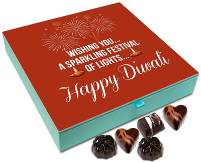 

Chocholik Diwali Gift Box - Wishing You A Prosperous And Sparkling Diwali Chocolate Box - 9pc Truffles(108 g)
