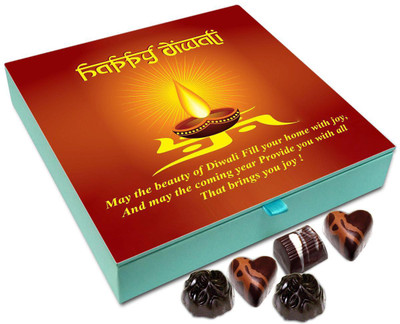 

Chocholik Diwali Gift - May This Diwali Fill Your Home With Joy Chocolate Box - 9pc Truffles(108 g)