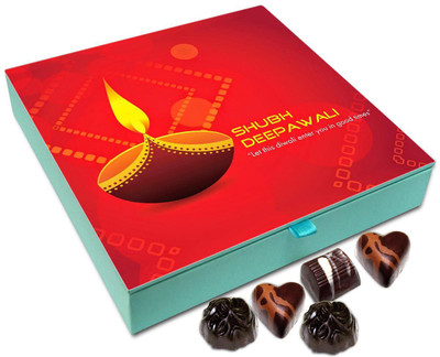 

Chocholik Diwali Gift - Let This Diwali Be The Podium Of Good Start Chocolate Box - 9pc Truffles(108 g)
