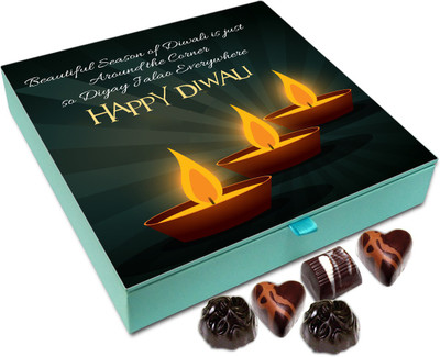

Chocholik Diwali Gift Box - Wish You A Beautiful Season Of Diwali Chocolate Box - 9pc Truffles(108 g)