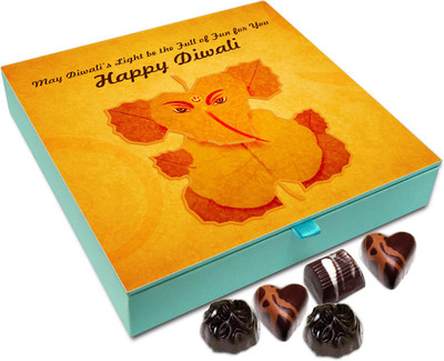 

Chocholik Diwali Gift - Happy Deepavali To You And Your Family Chocolate Box - 9pc Truffles(108 g)