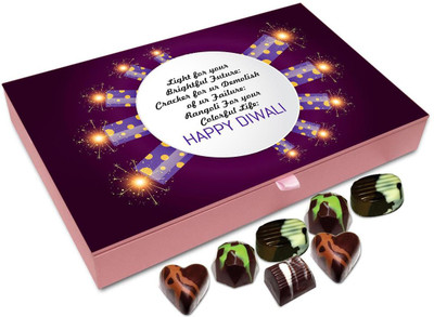 

Chocholik Diwali Gift Box - Wish You A Bright Future On This Diwali Chocolate Box - 12pc Truffles(144 g)