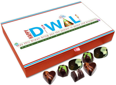 

Chocholik Diwali Gift Box - Have A Safe Diwali Chocolate Box - 12pc Truffles(144 g)