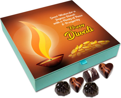 

Chocholik Diwali Gift - Good Wishes For Joyous Diwali Chocolate Box - 9pc Truffles(108 g)