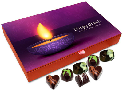 

Chocholik Diwali Gift - Good Wishes For The Diwali Festival Chocolate Box - 12pc Truffles(144 g)