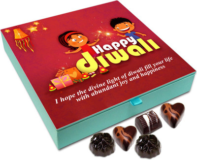 

Chocholik Diwali Gift - I Hope The Divine Light Of Diwali Fill Your Life With Happiness Chocolate Box - 9pc Truffles(108 g)